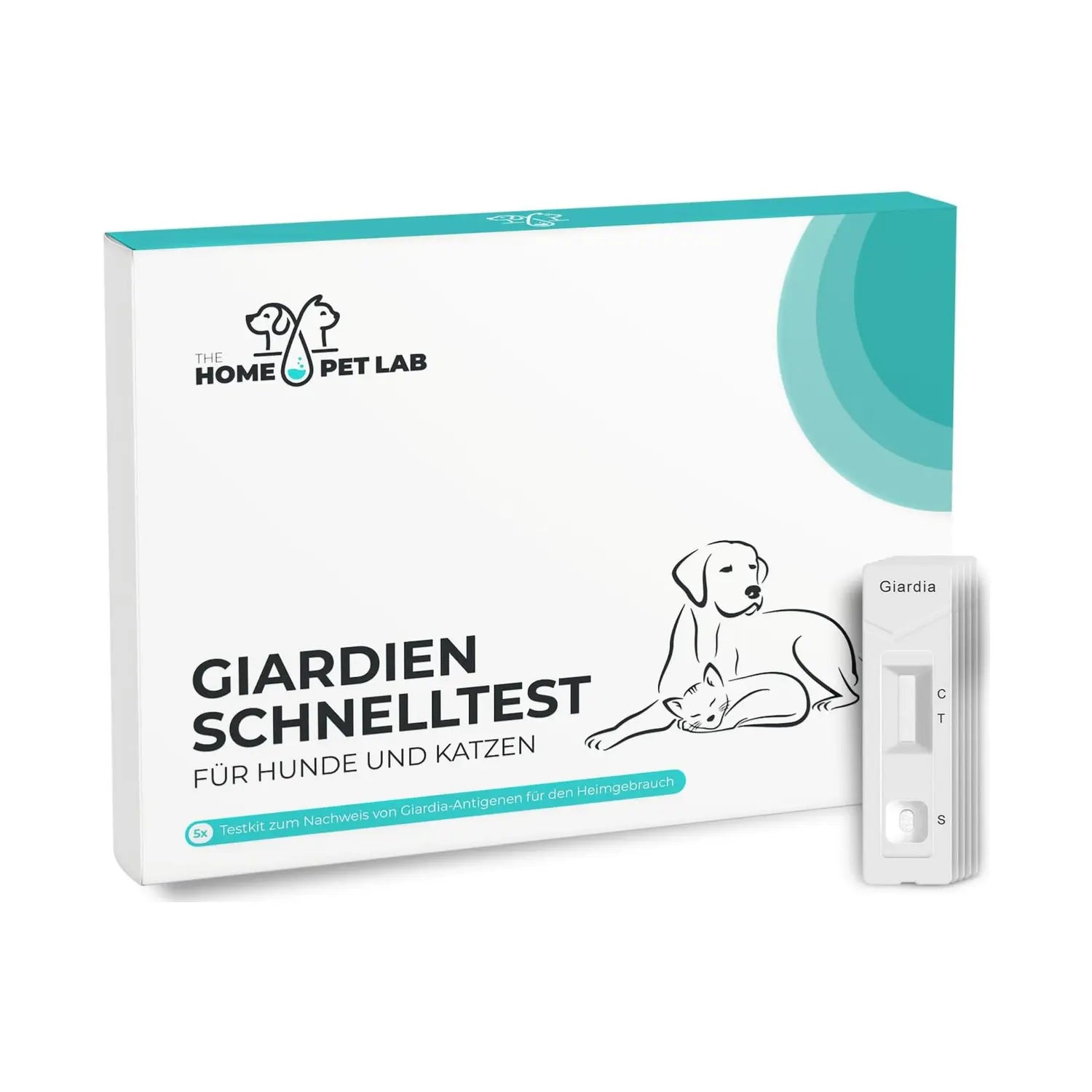 Giardien Schnelltest für Hunde & Katzen 5er Packung HomePetLab