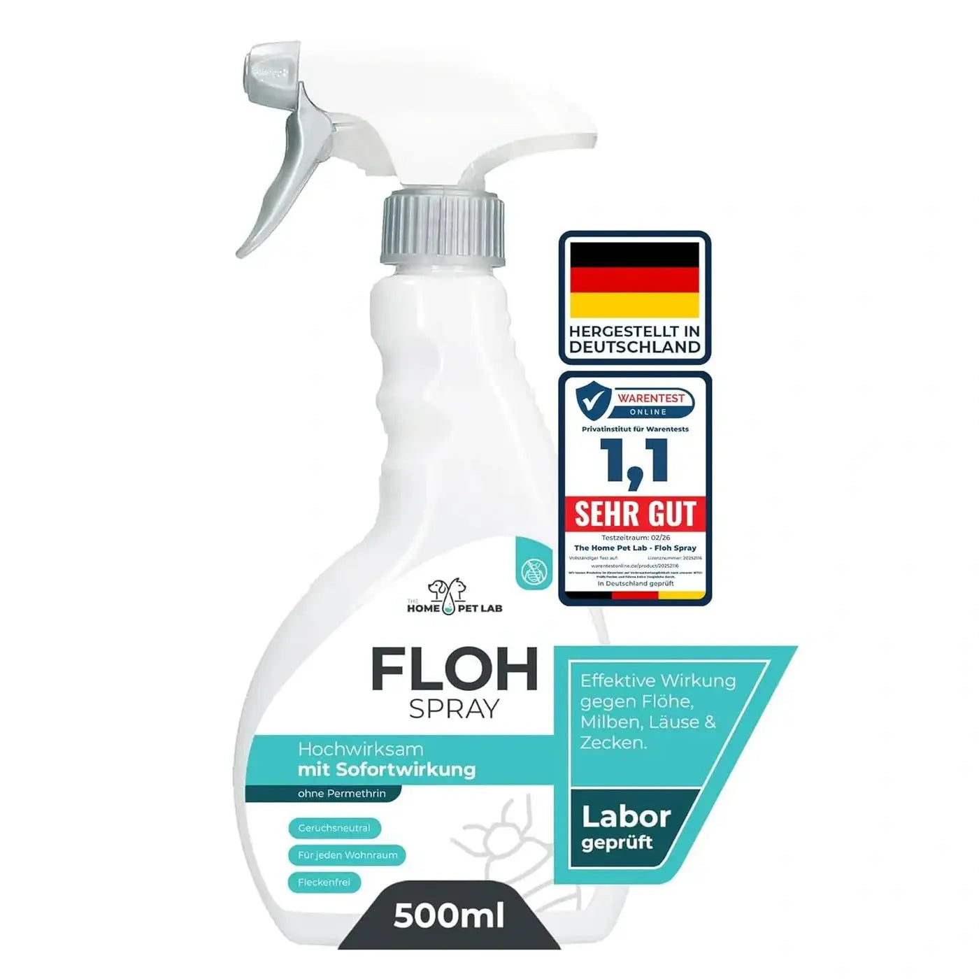Floh Spray für Wohnung und Möbel - 500ml Sprühflasche