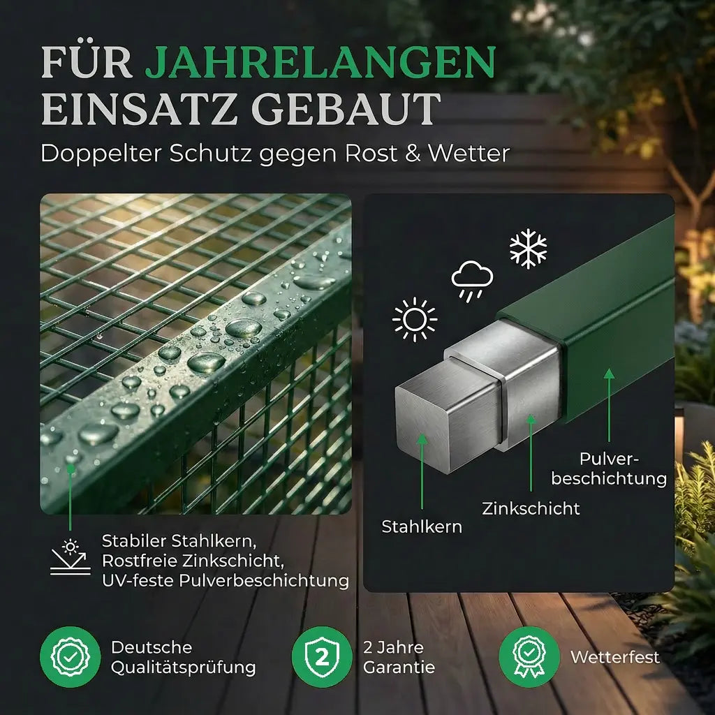 Garten Komposter Metall 750 Liter Grün
