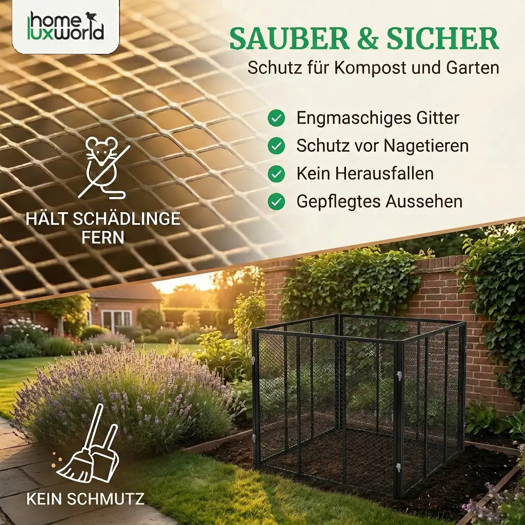 Garten Komposter Metall 750 Liter Schwarz