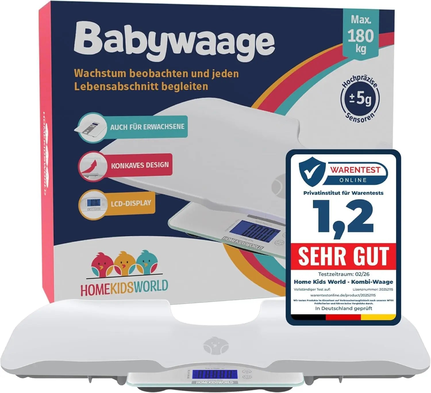 Kombi-Waage Baby & Erwachsene – digital & präzise