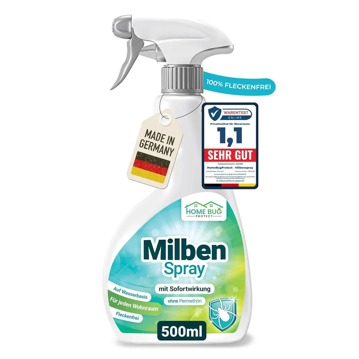 Milben Spray für Matratzen & Textilien - 500ml Sprühflasche