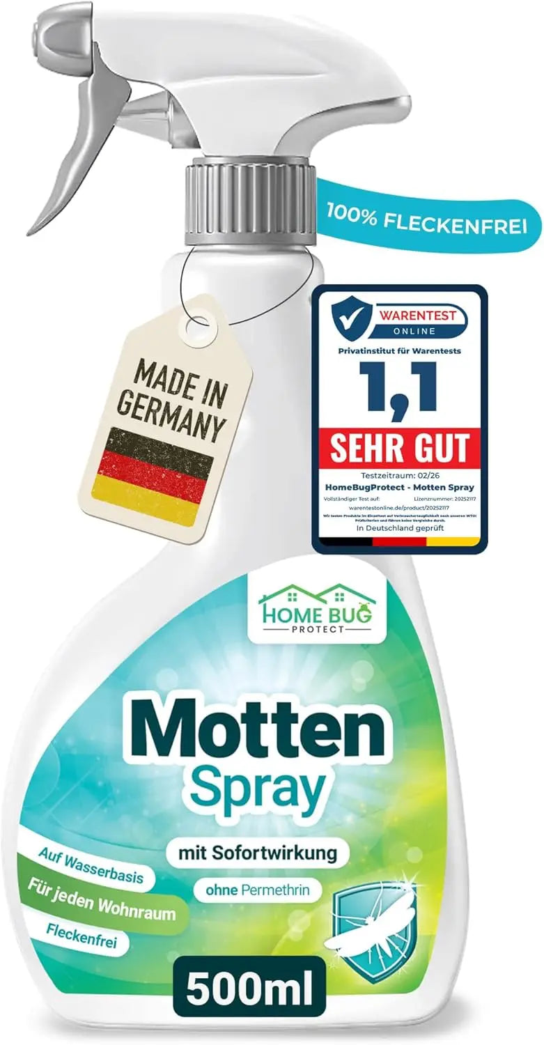 Motten Spray gegen Kleidermotten & mehr - 500ml Sprühflasche