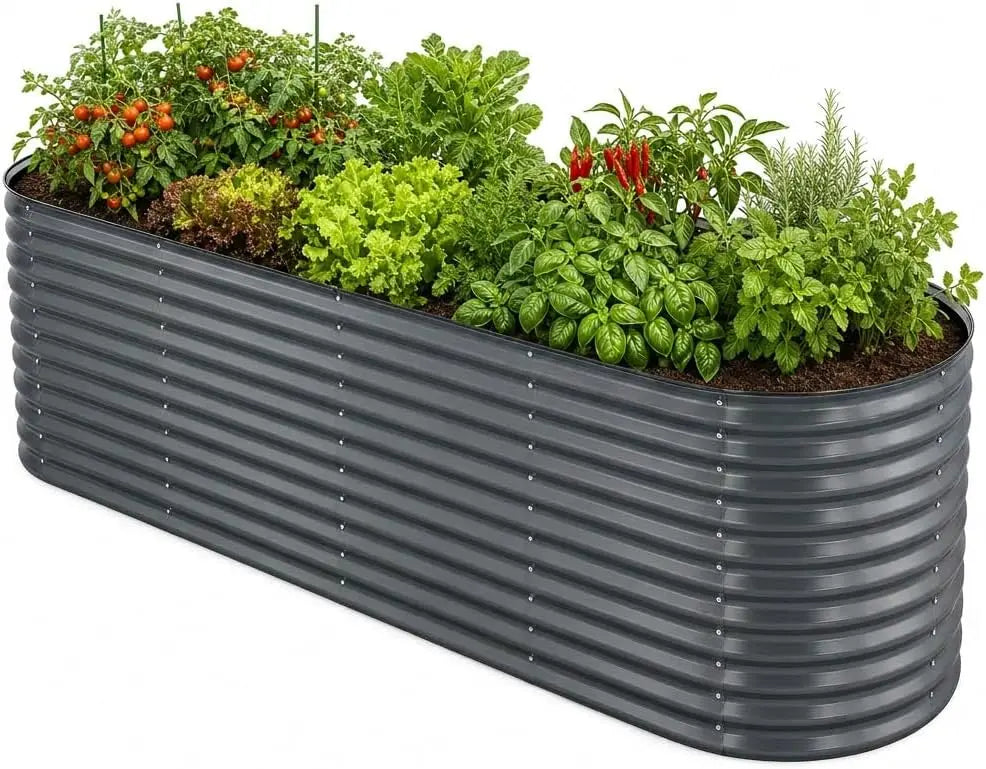 Hochbeet Metall 240 x 80 x 80 cm Anthrazit