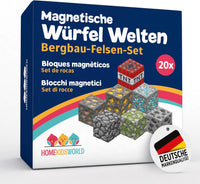 Magnetische Bausteine Bergbau Felsen AddOn 20 Teile