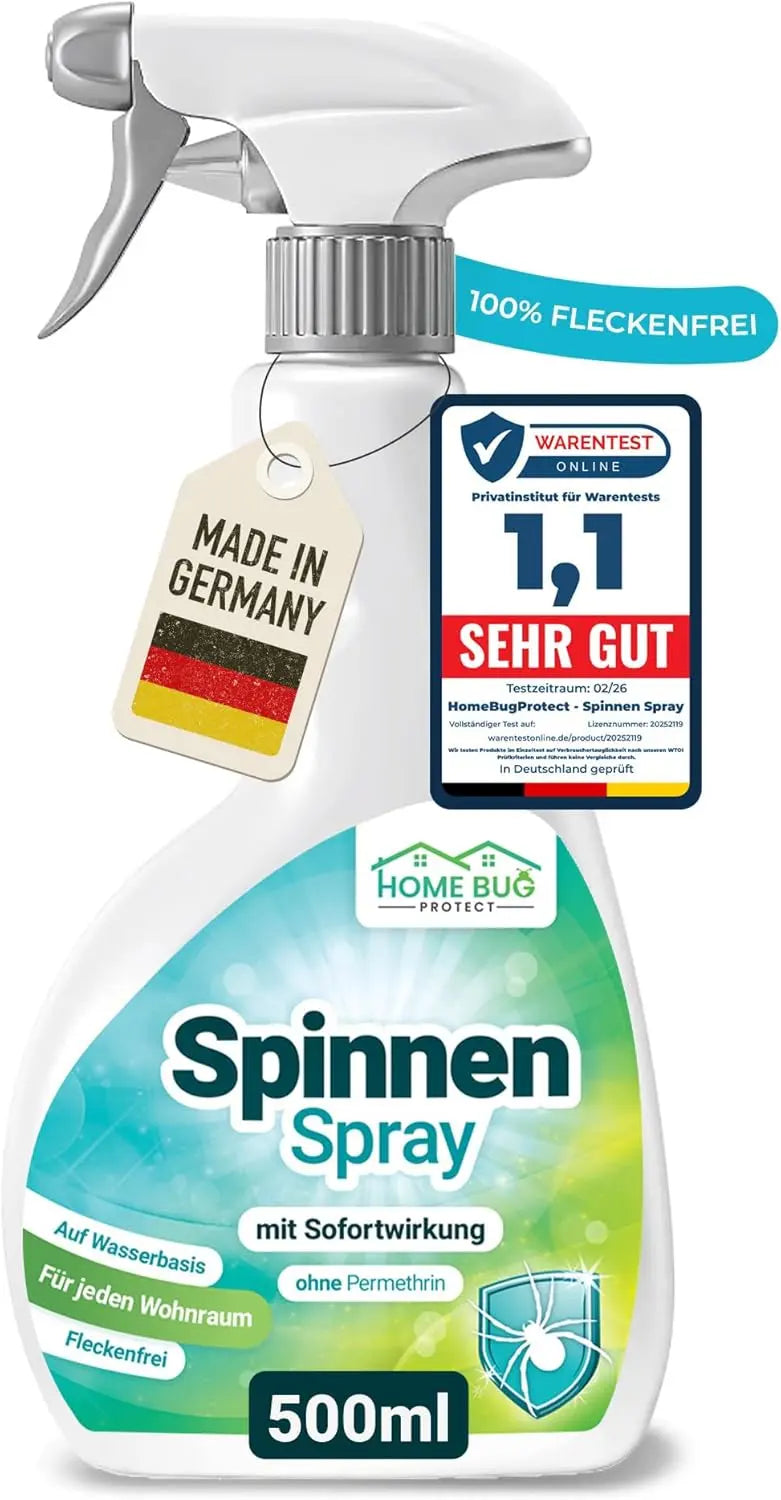 Spinnen Spray für Wohnung, Balkon & Garten - 500ml Sprühflasche