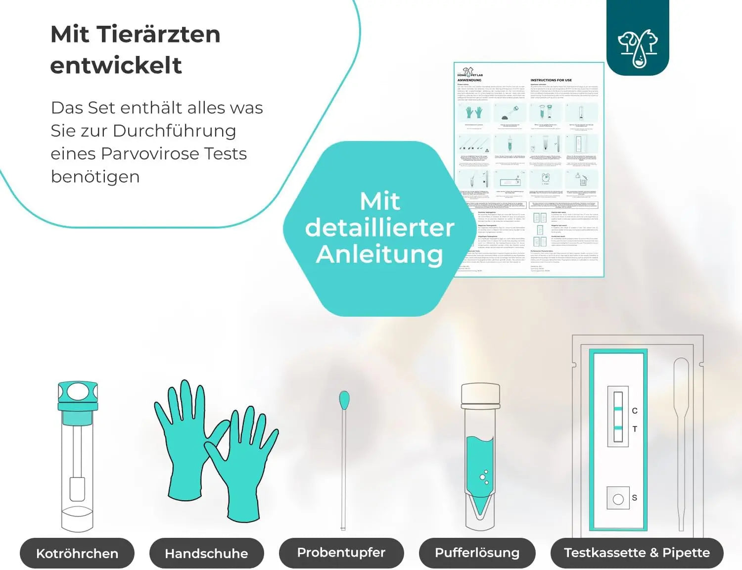 Parvo Schnelltest für Hund und Katze