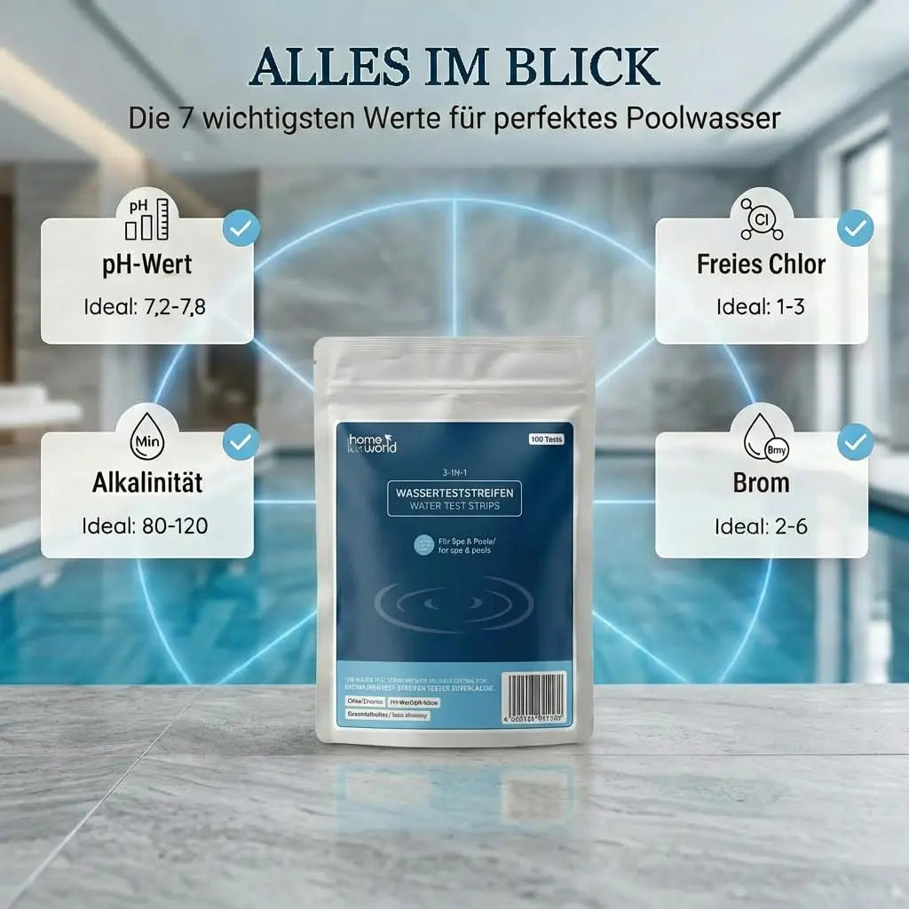 3in1 Poolwasser Teststreifen 100 Stück