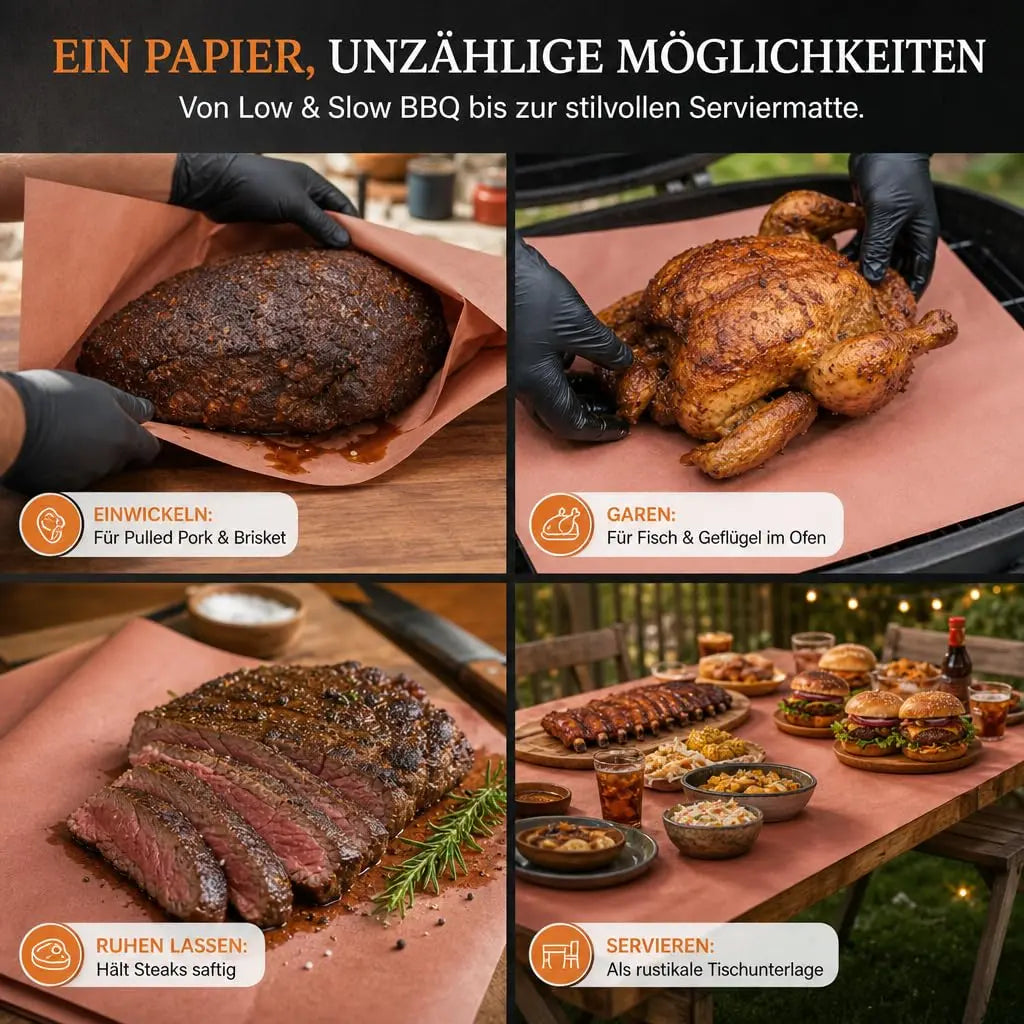 Butcher Paper rot unbeschichtet 60 cm x 50 m HomeLuxWorld