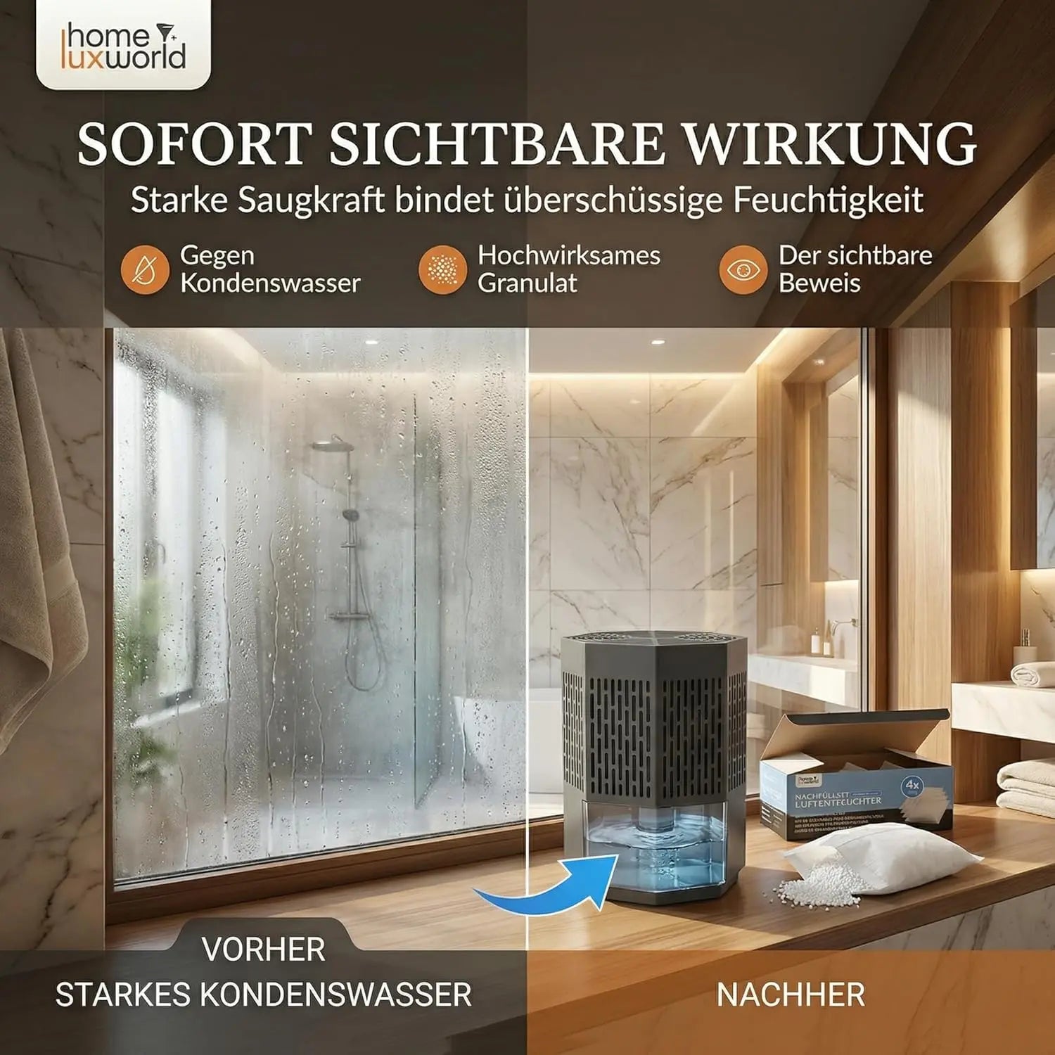 Luftentfeuchter Nachfüllpack 4x 680 g Granulat