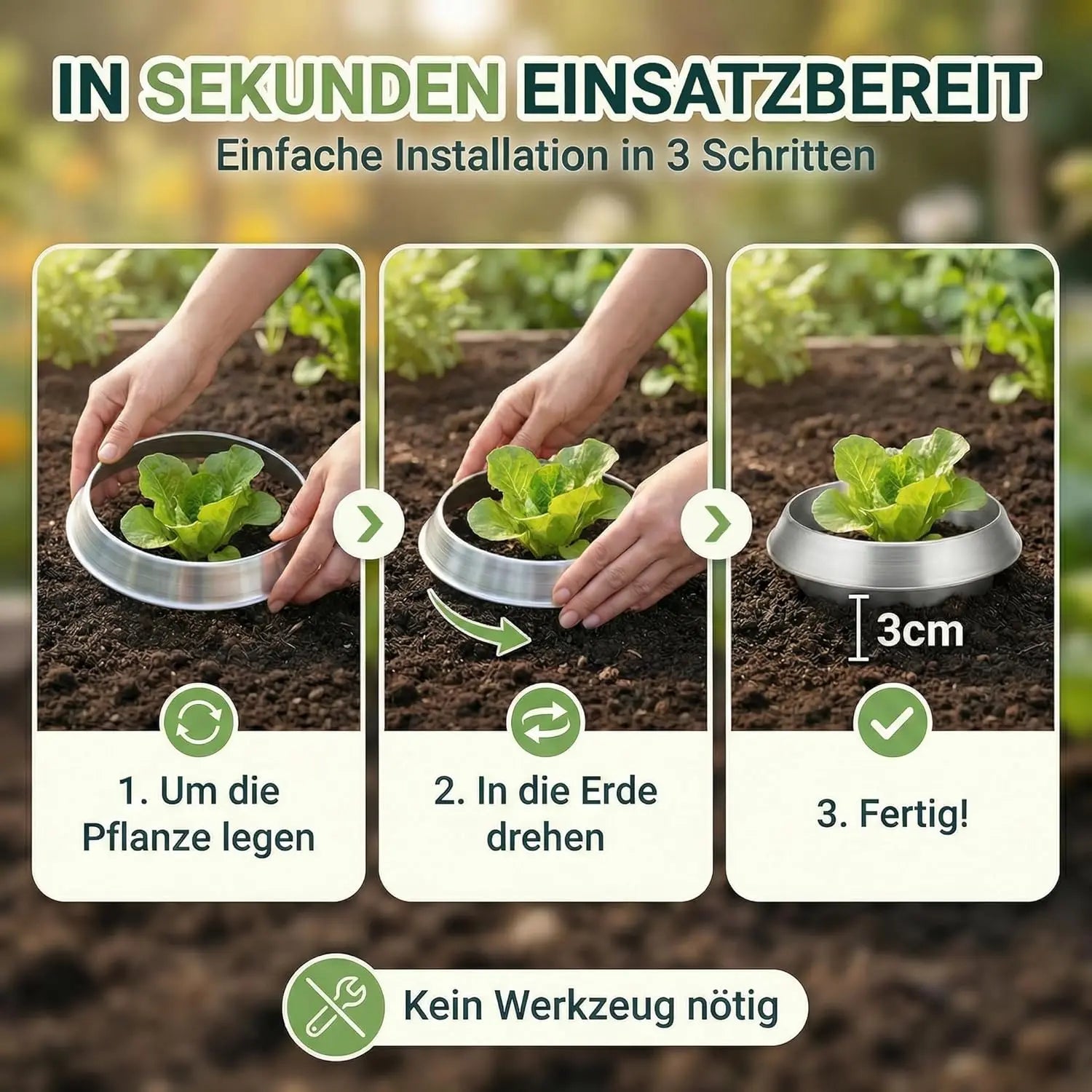 Wiederverwendbarer Schneckenkragen aus Metall