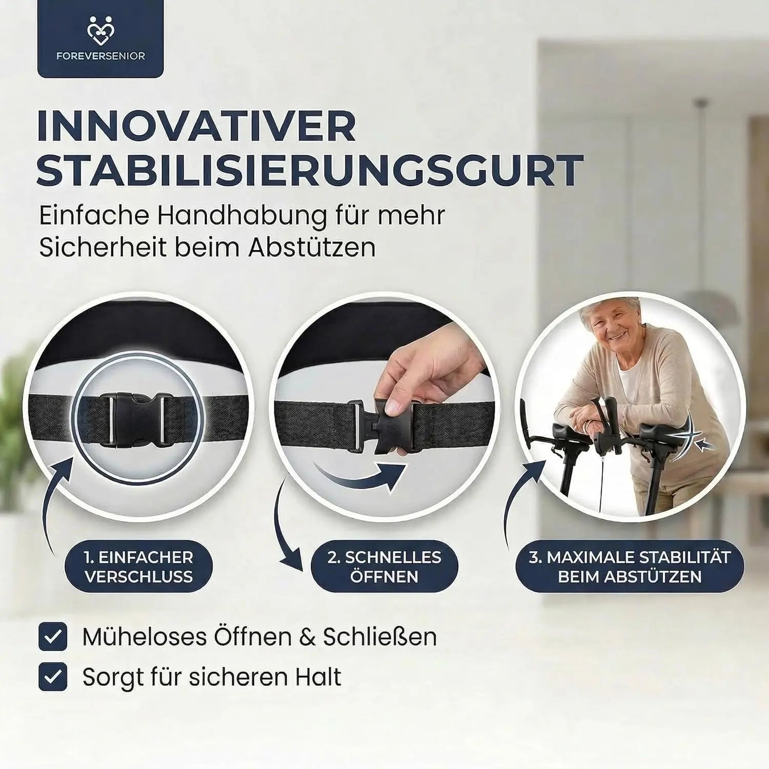 Arthritis-Rollator mit gepolsterten Unterarmstützen