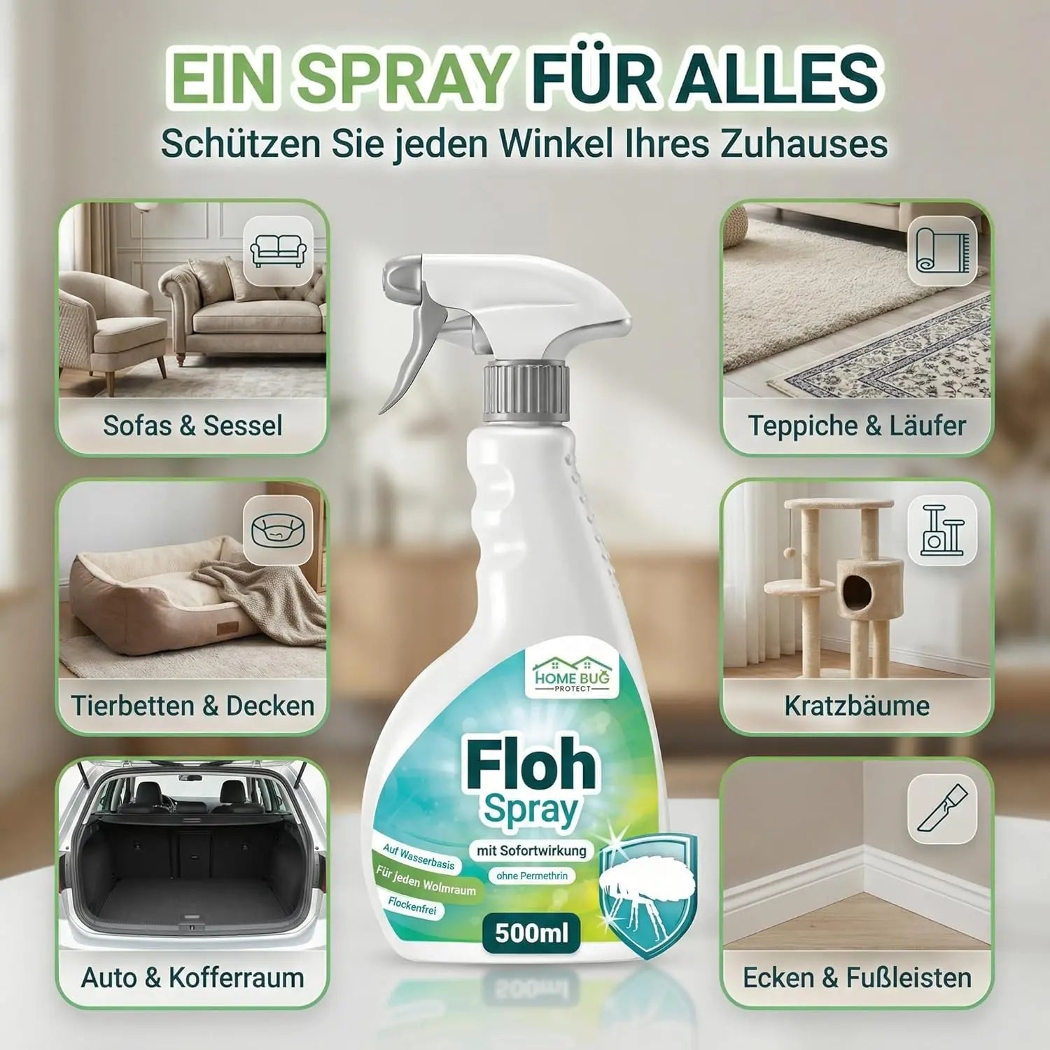 Floh Spray 500 ml - fleckenfrei & wirksam
