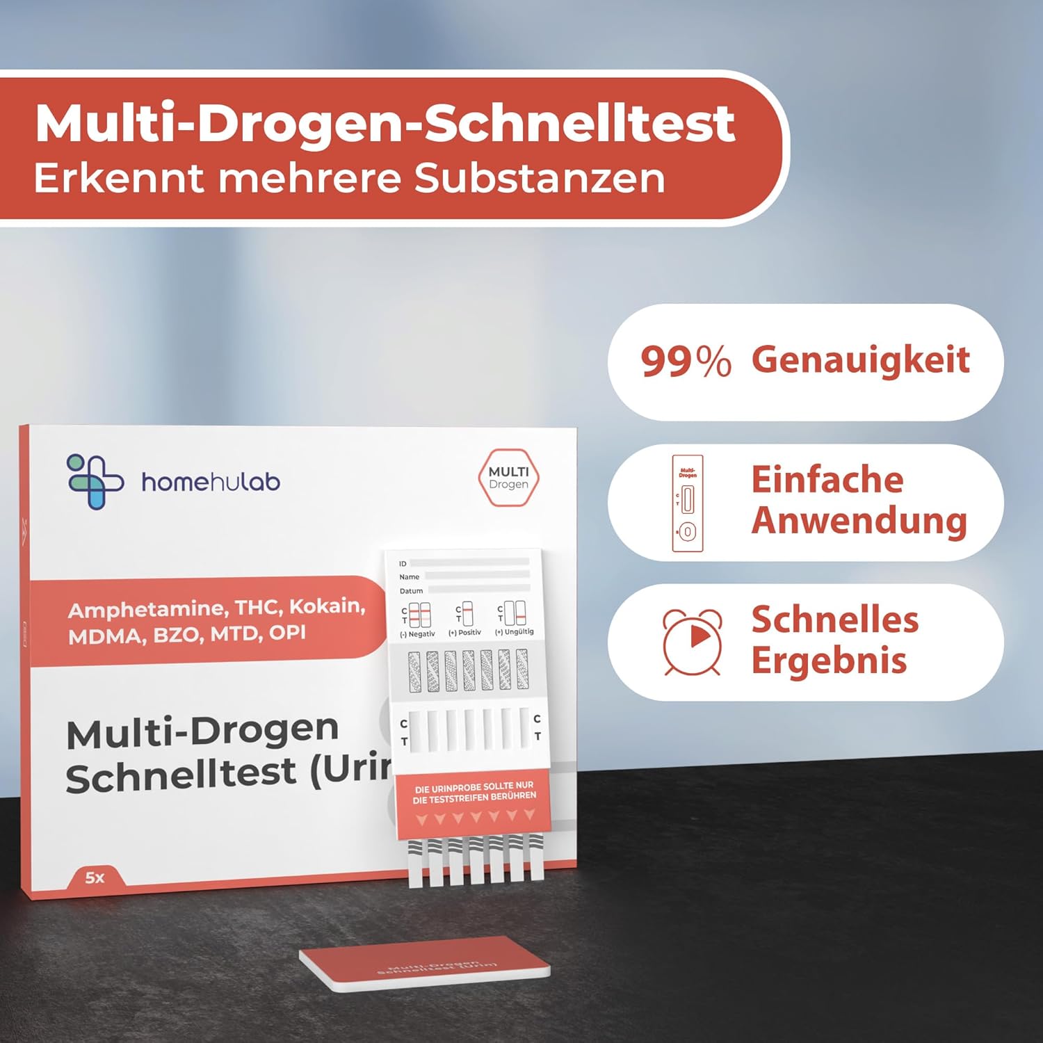 7-in-1 Drogentest – Urin Schnelltest zuhause