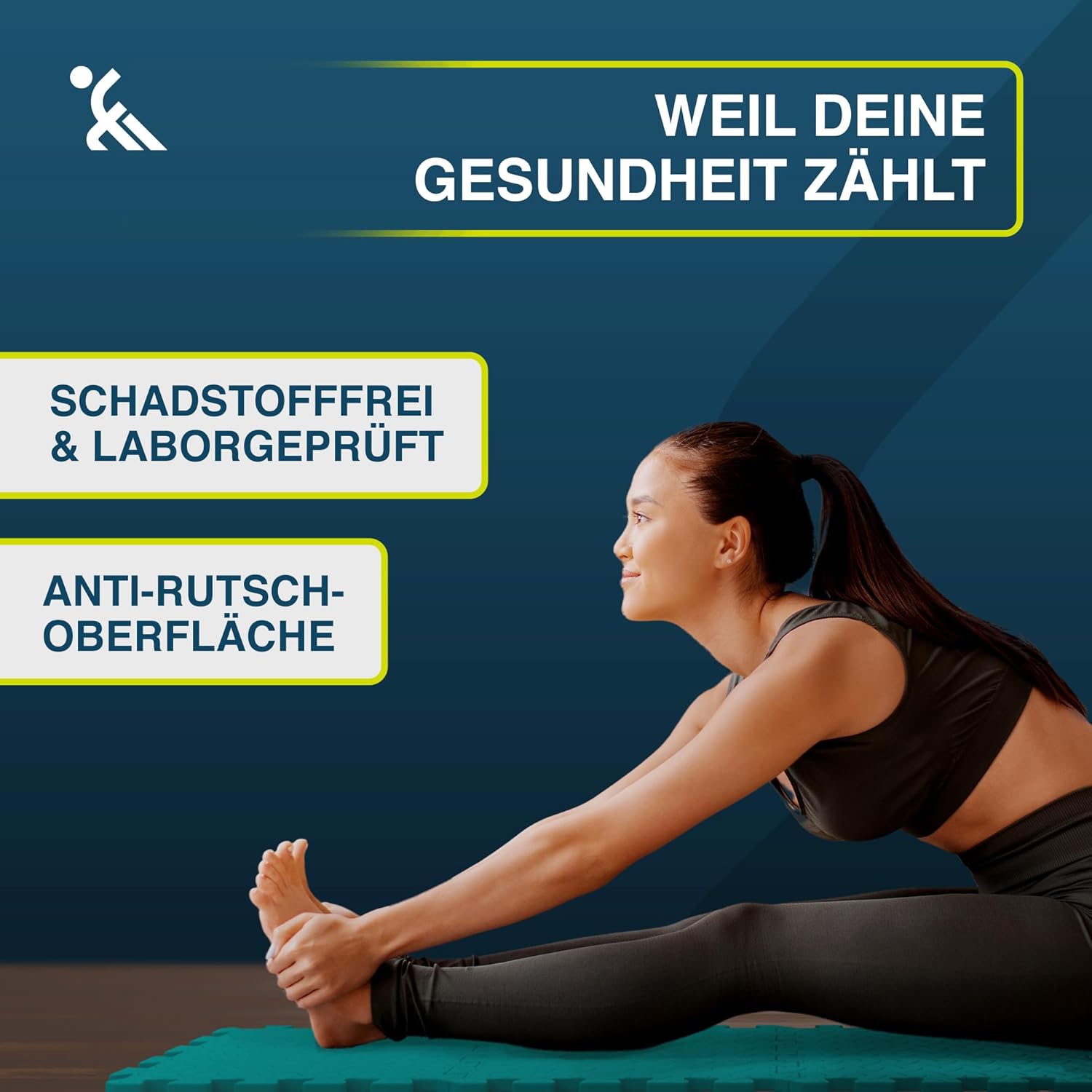 Bunte Fitness Bodenmatte 1,5m² – EVA & rutschfest für vielseitiges Training und Workout
