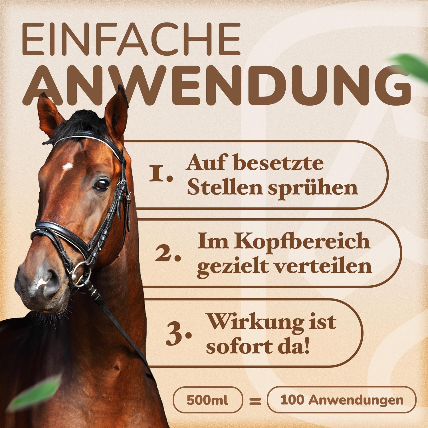 Fliegenspray Pferd 500ml – gegen Mücken & Bremsen