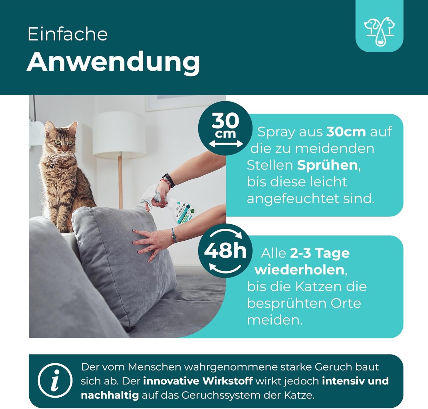 Katzenabwehrspray Cat-Away mit EC-Öl 500ml
