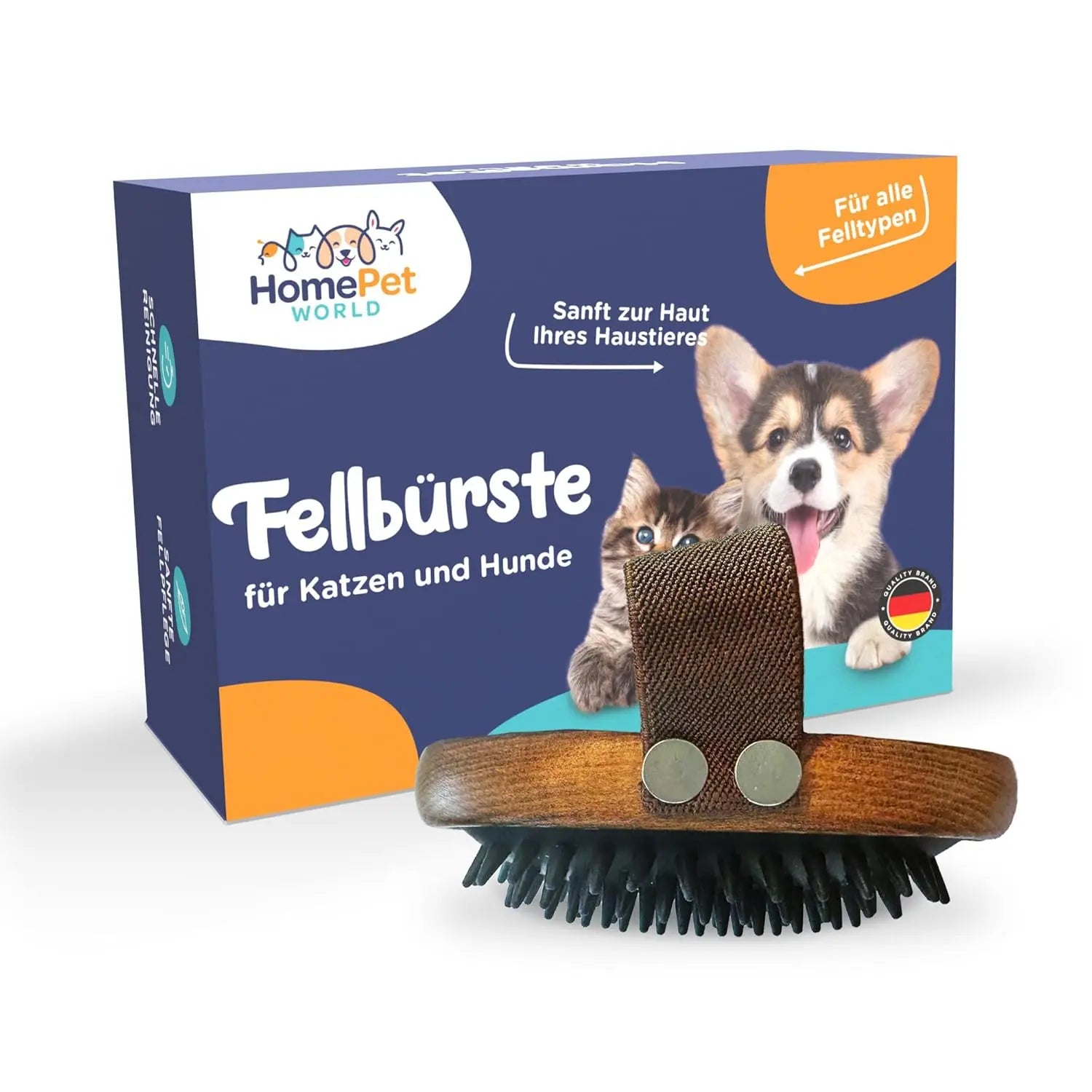 Kurzhaar TPR Striegel aus Buchenholz HomePetWorld