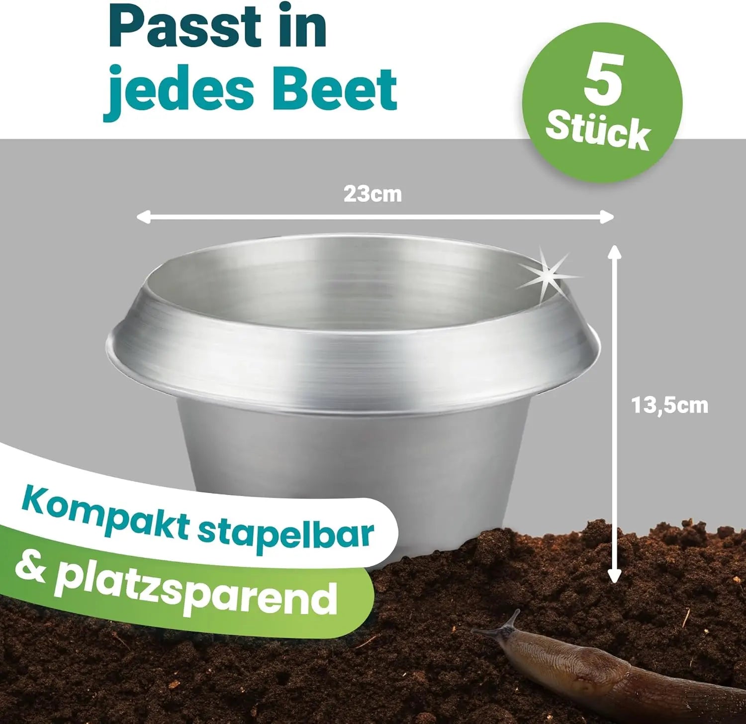 Wiederverwendbarer Schneckenkragen aus Metall HomeBugProtect