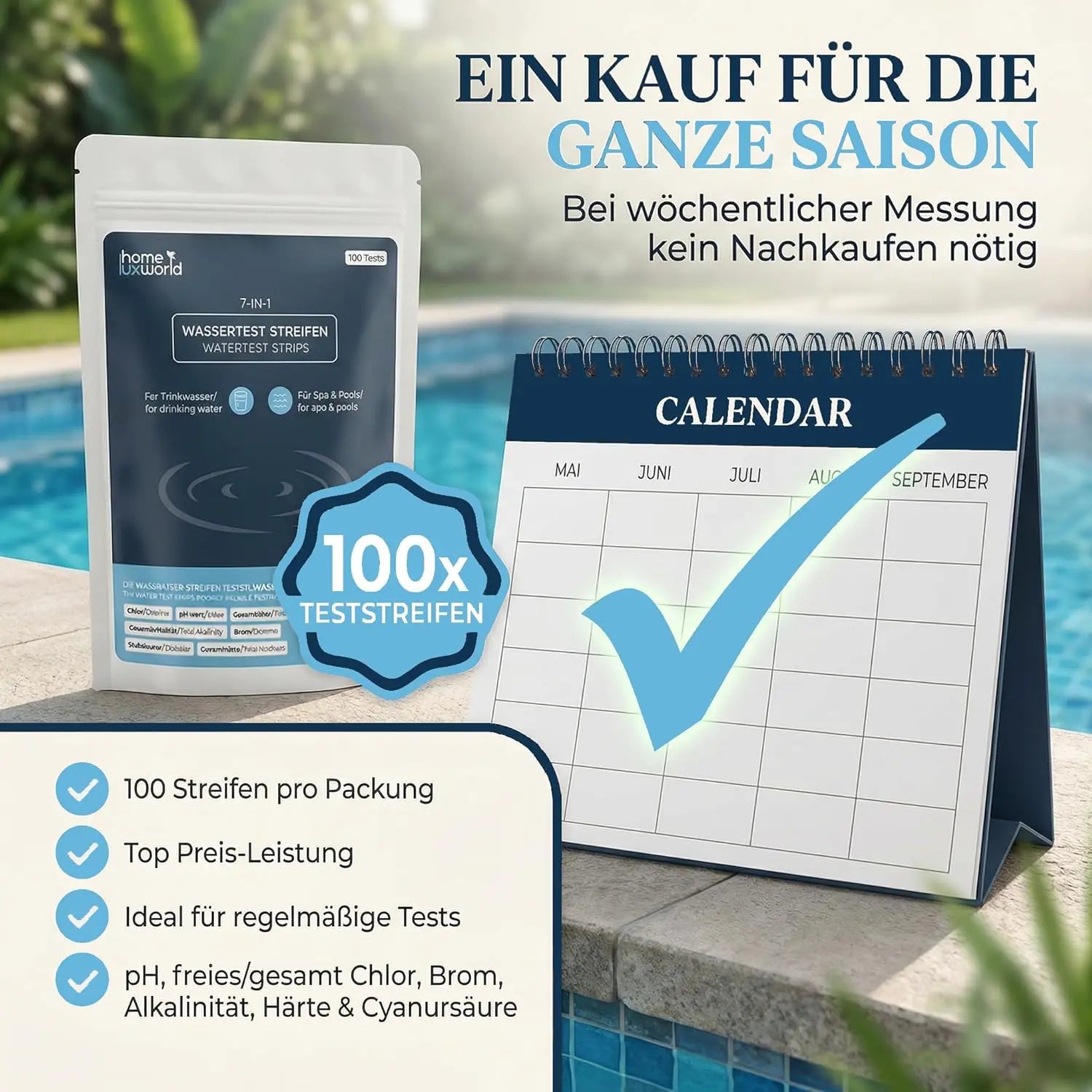 7in1 Pool Teststreifen 100 Stück