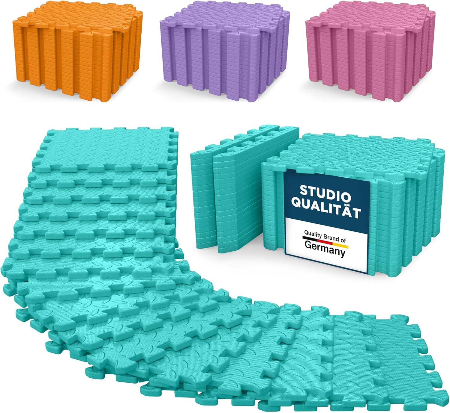 Bunte Fitness Bodenmatte 1,5m² – EVA & rutschfest für vielseitiges Training und Workout