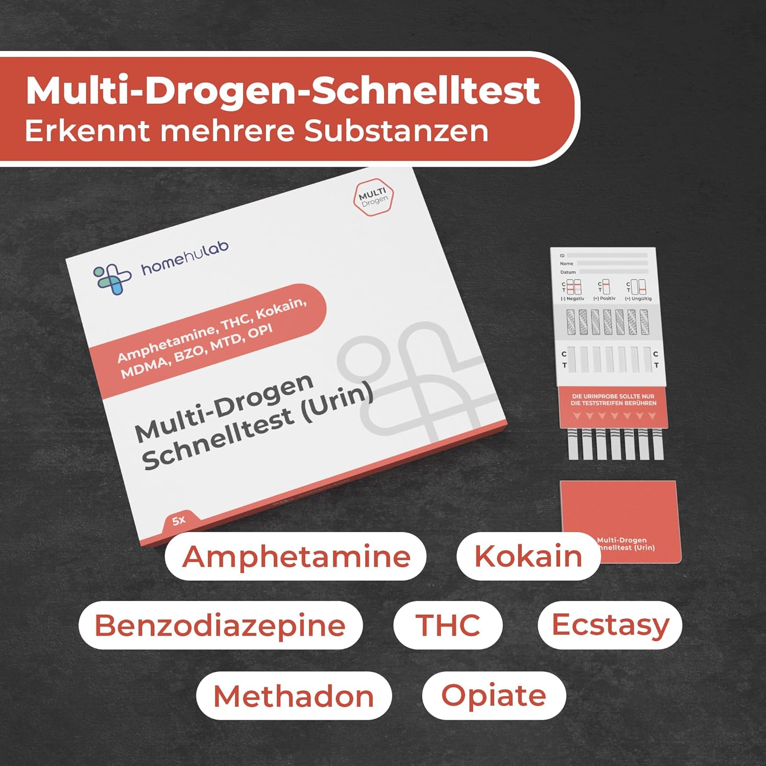 7-in-1 Drogentest – Urin Schnelltest zuhause