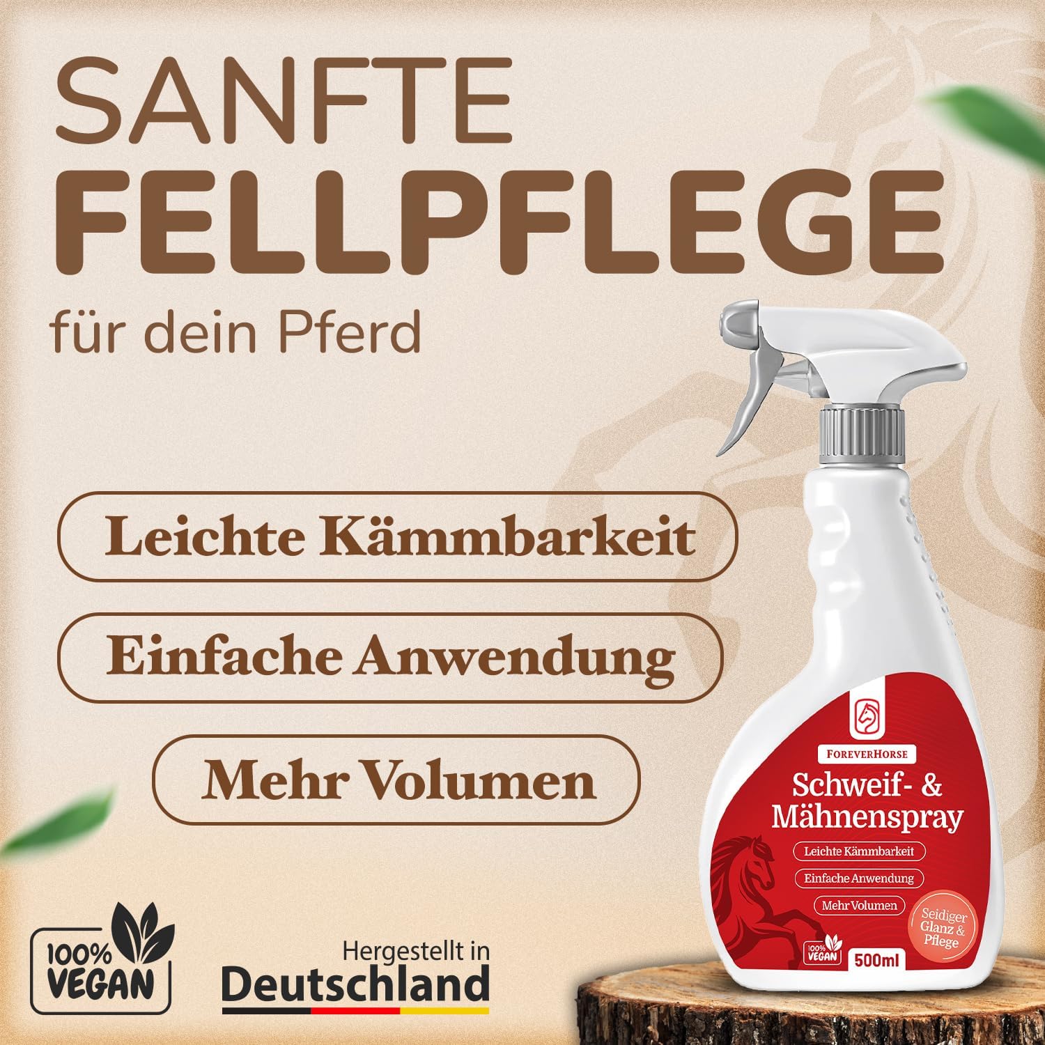 Schweif und Mähnenspray 500ml – für leichte Pflege