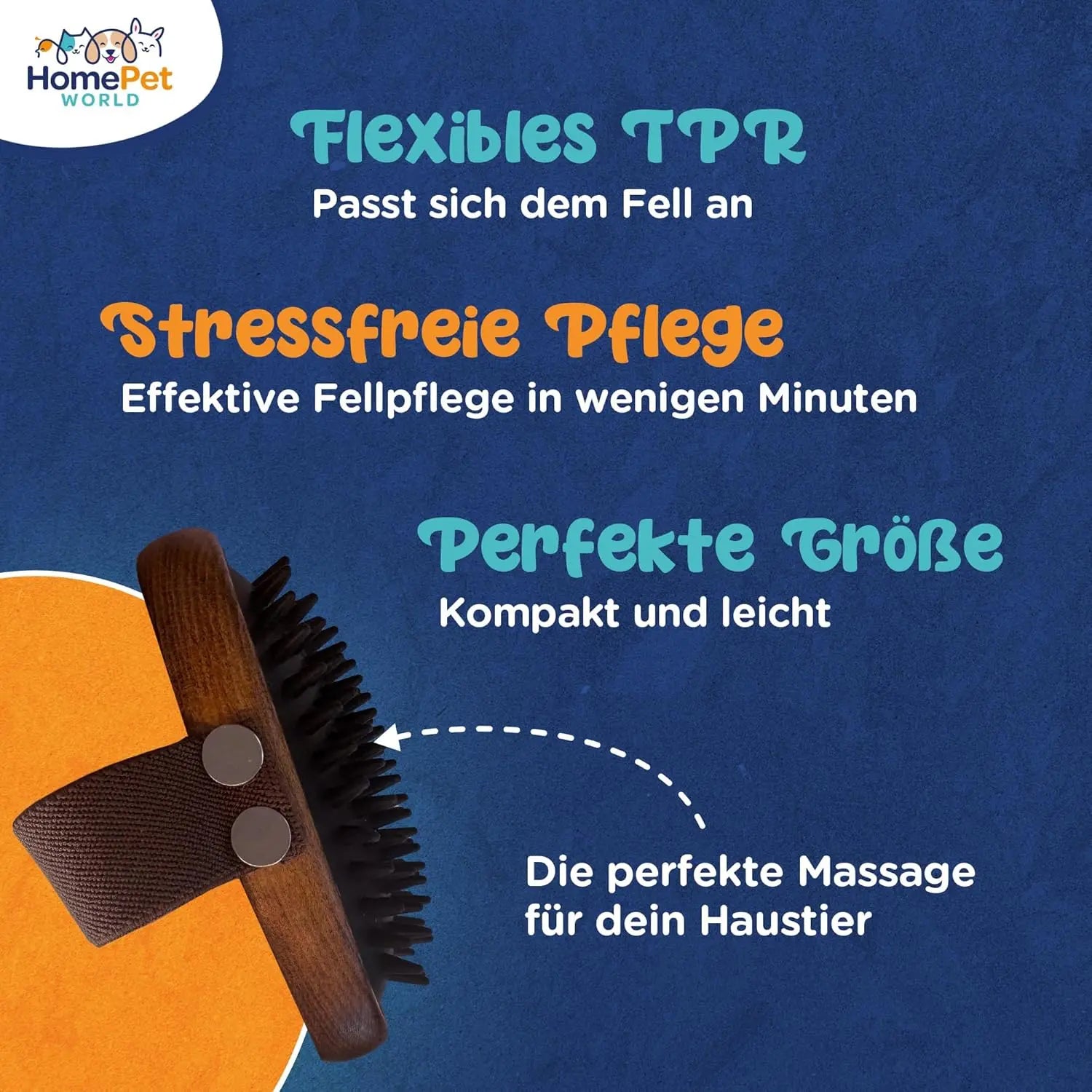 Kurzhaar TPR Striegel aus Buchenholz HomePetWorld