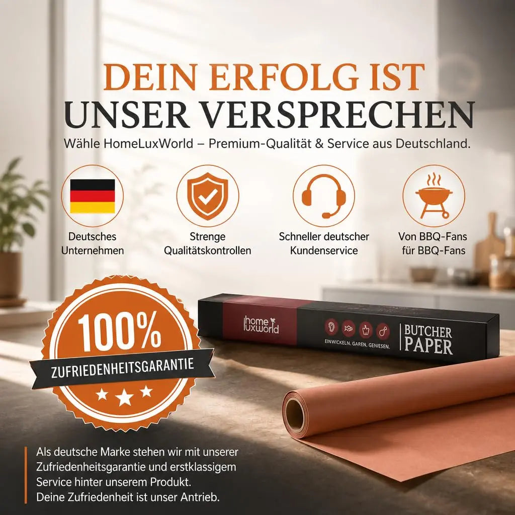 Butcher Paper rot unbeschichtet 45 cm x 15 m HomeLuxWorld