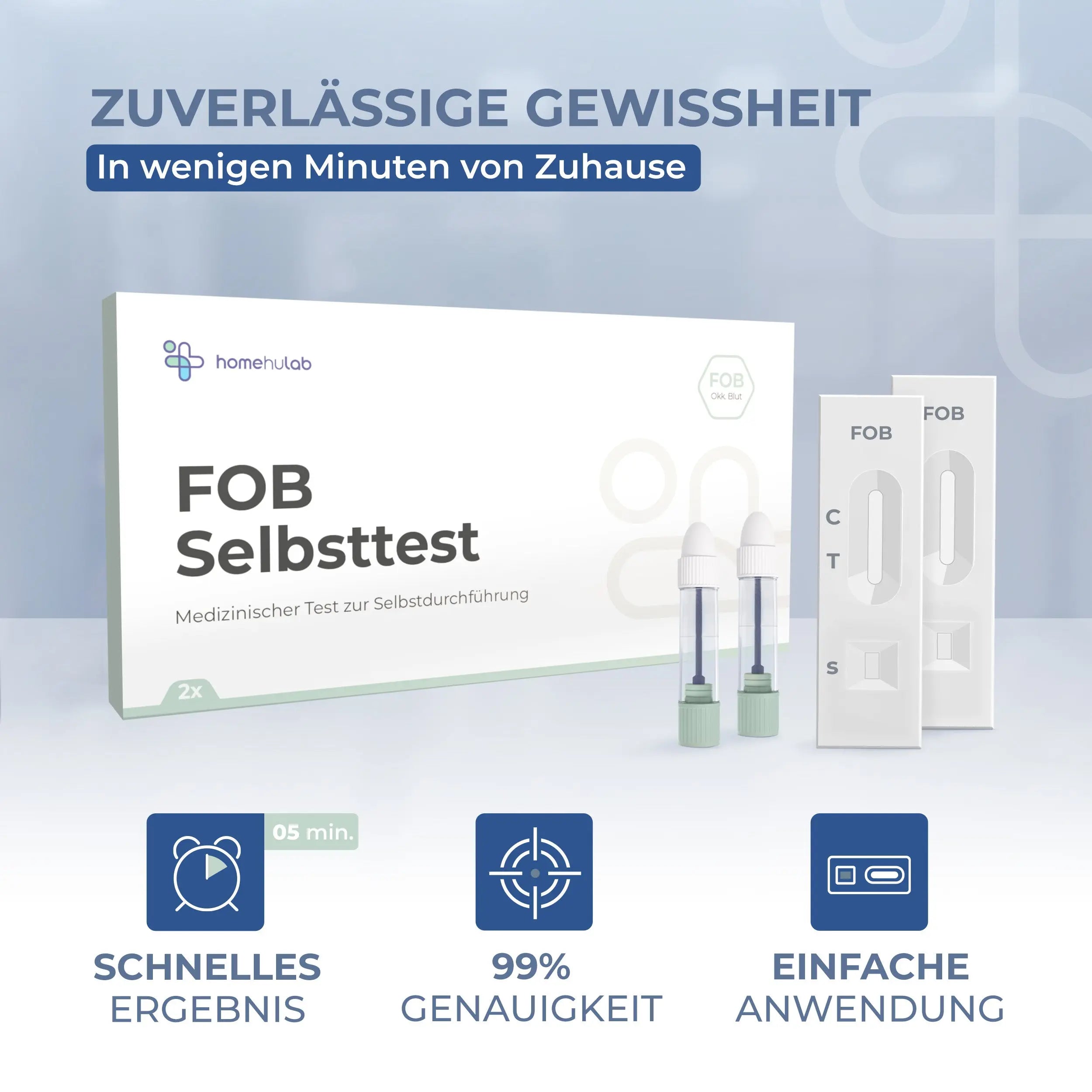 2x Darmkrebs Schnelltest – Stuhltest für zuhause