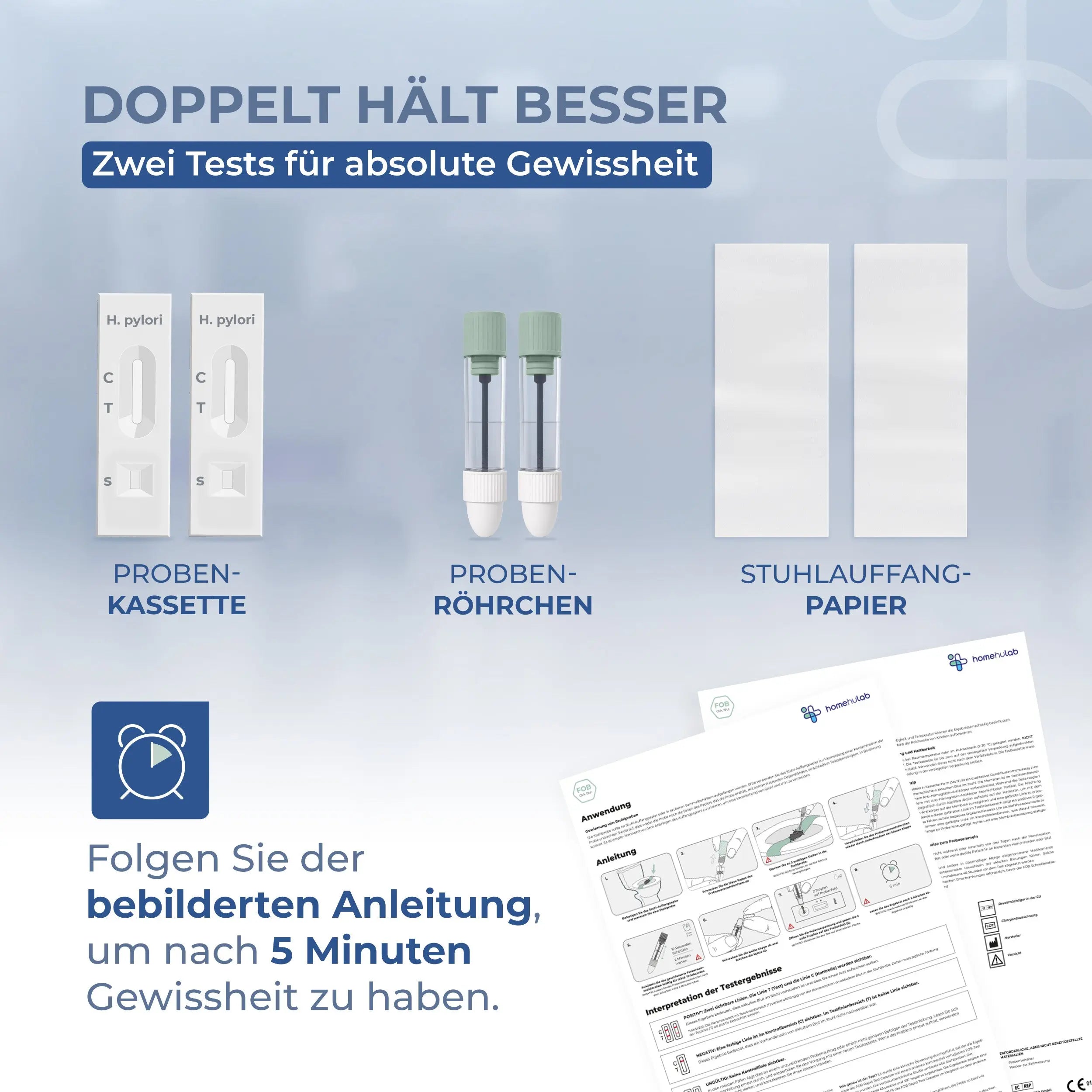 2x Darmkrebs Schnelltest – Stuhltest für zuhause