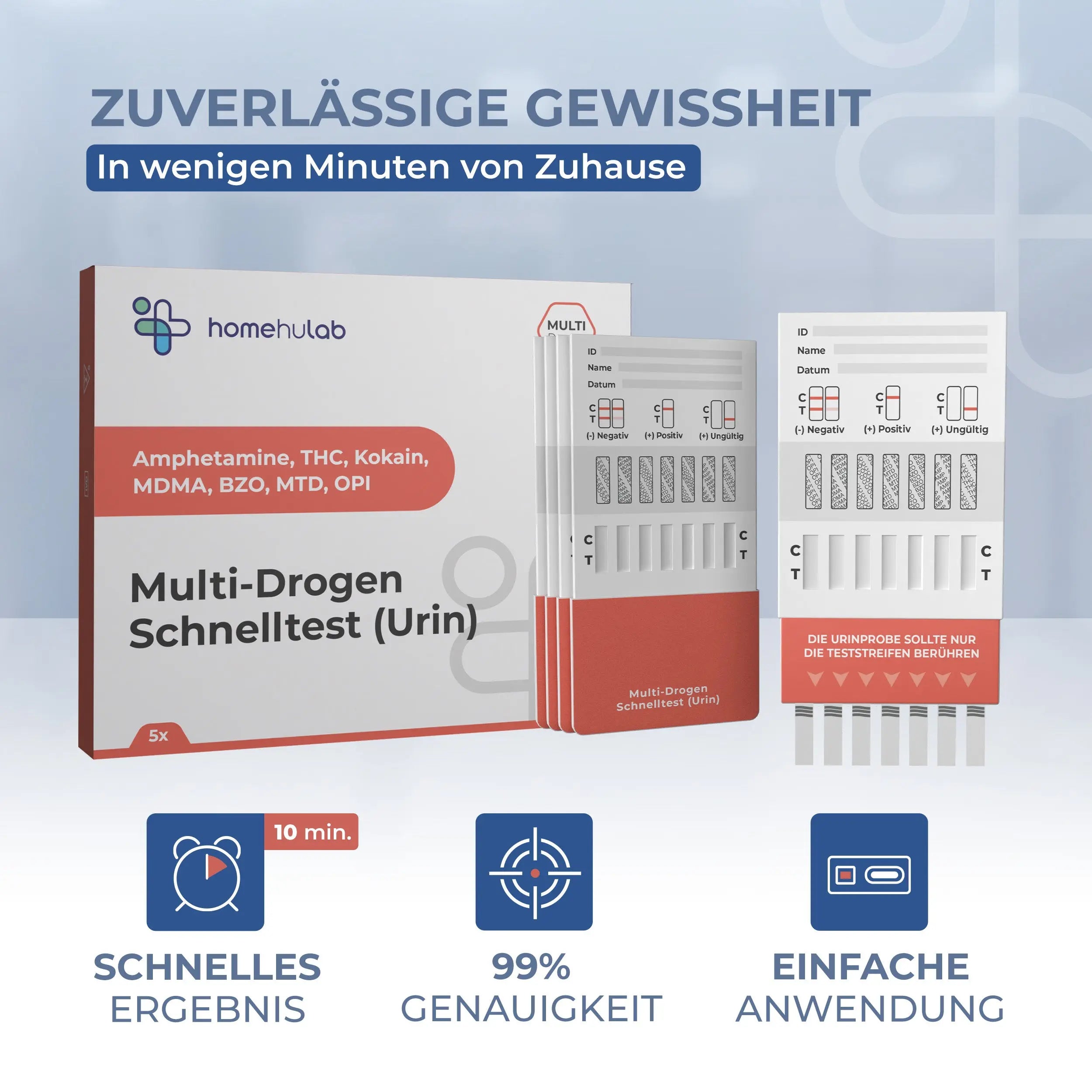 7-in-1 Drogentest – Urin Schnelltest Zuhause