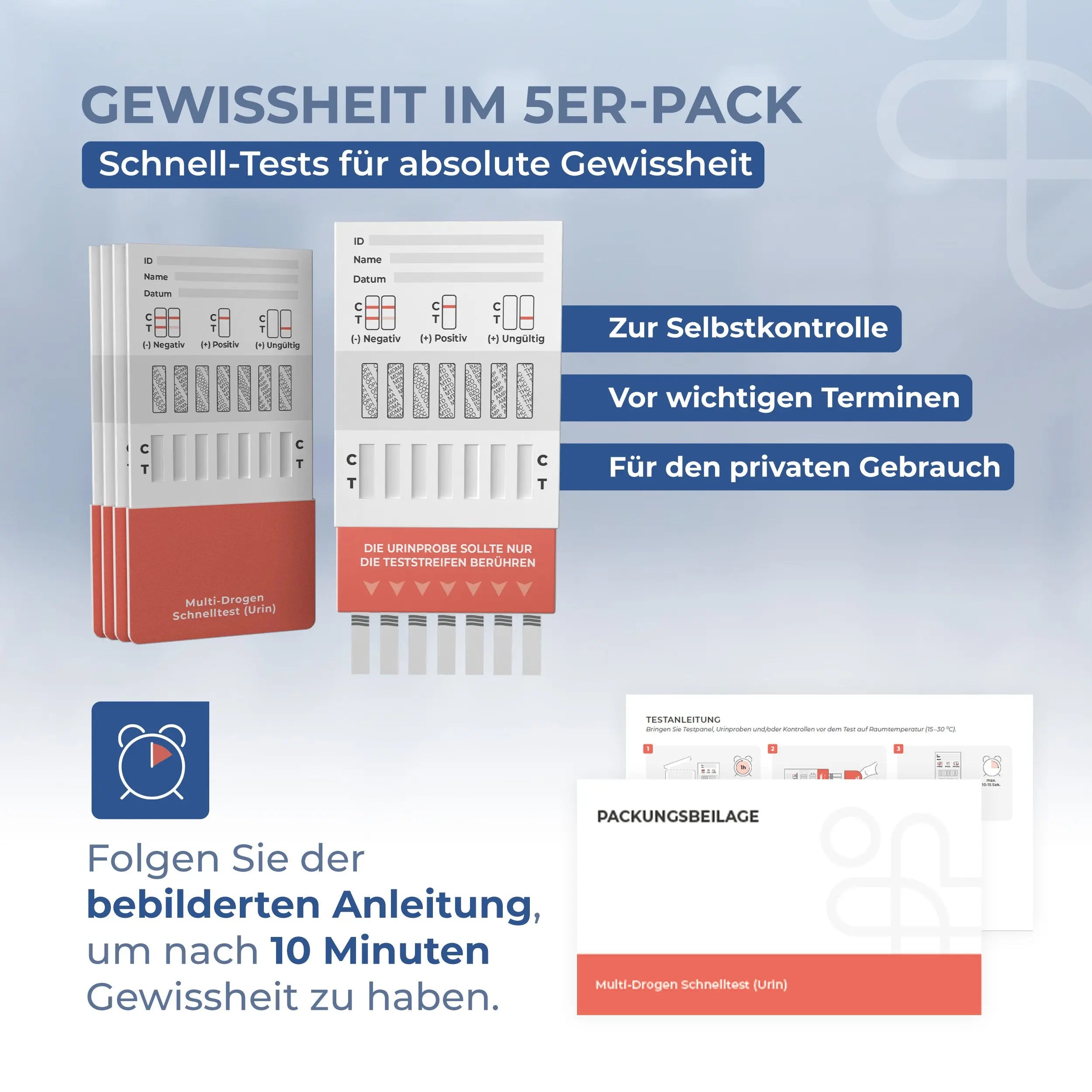 7-in-1 Drogentest – Urin Schnelltest Zuhause