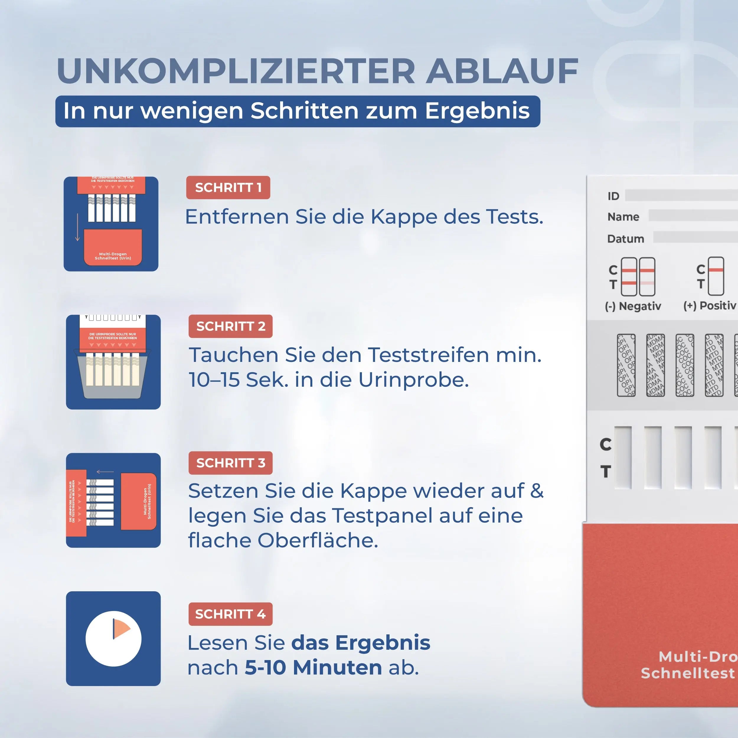 7-in-1 Drogentest – Urin Schnelltest Zuhause