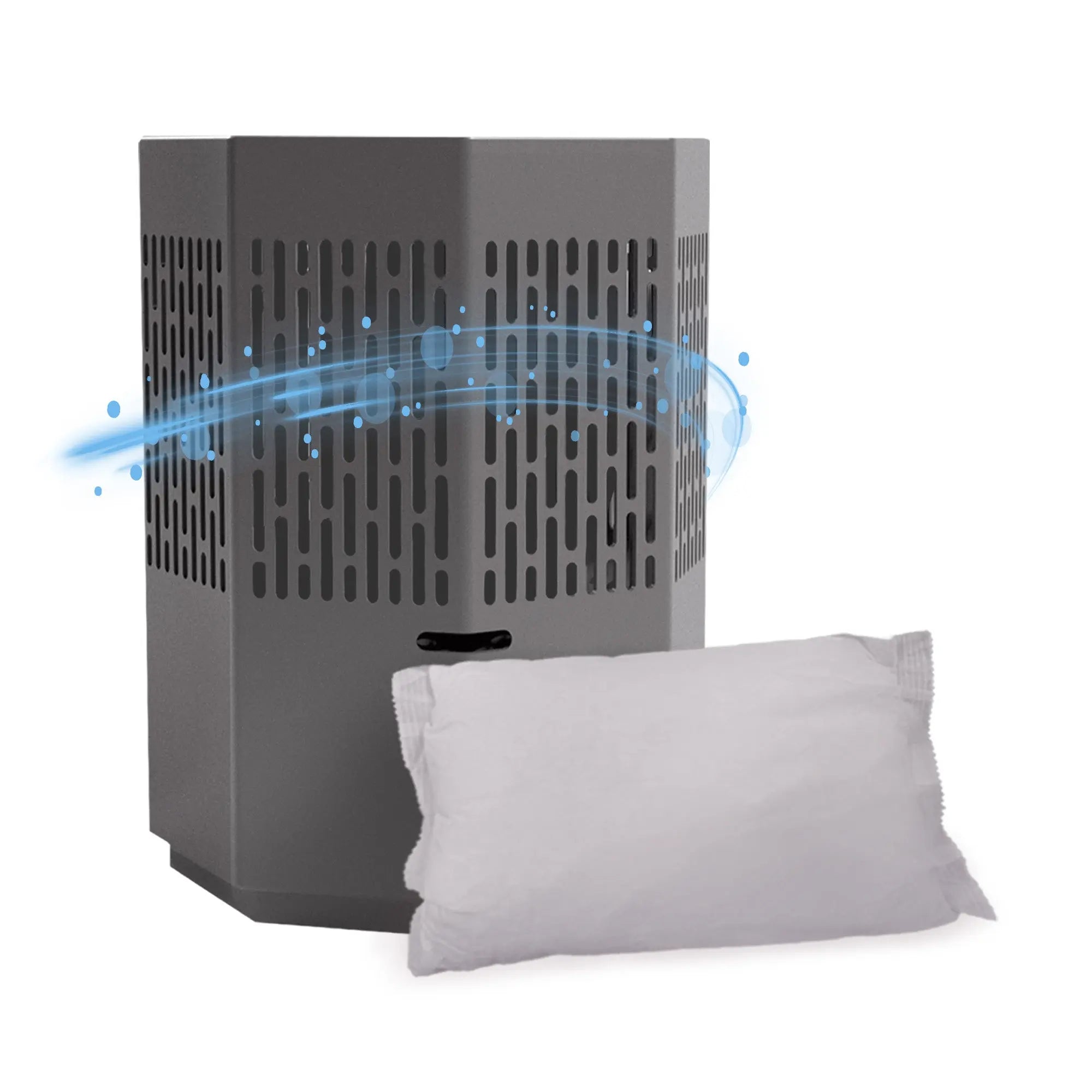 Luftentfeuchter ohne Strom Dunkelgrau inkl. 680 g Nachfüllpack