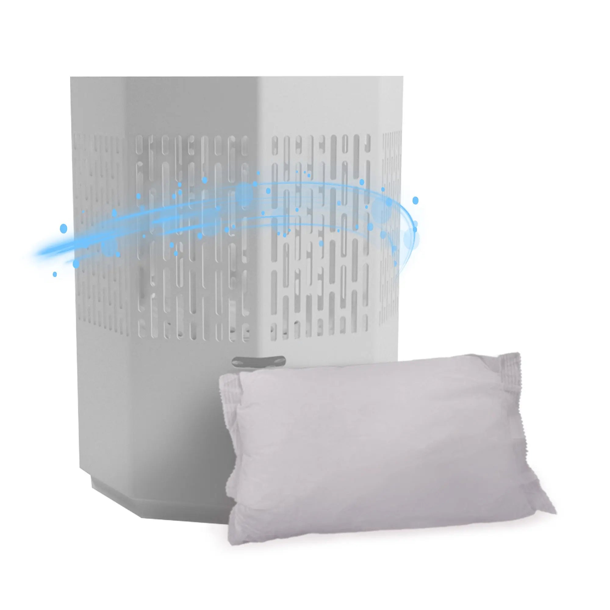 Luftentfeuchter ohne Strom Hellgrau inkl. 680 g Nachfüllpack