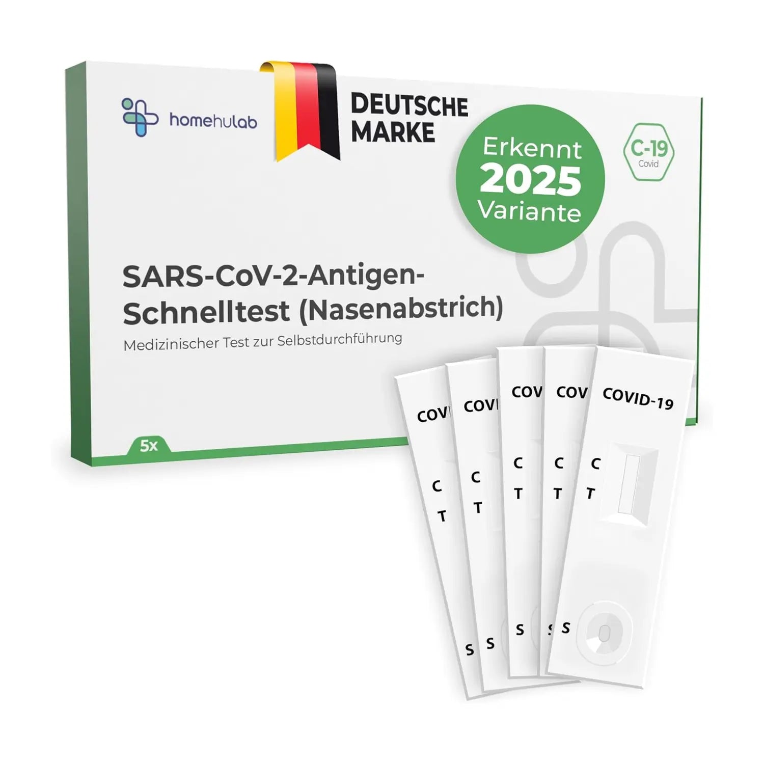 Corona Selbsttest 5er Pack – XEC & KP3 Varianten homehulab