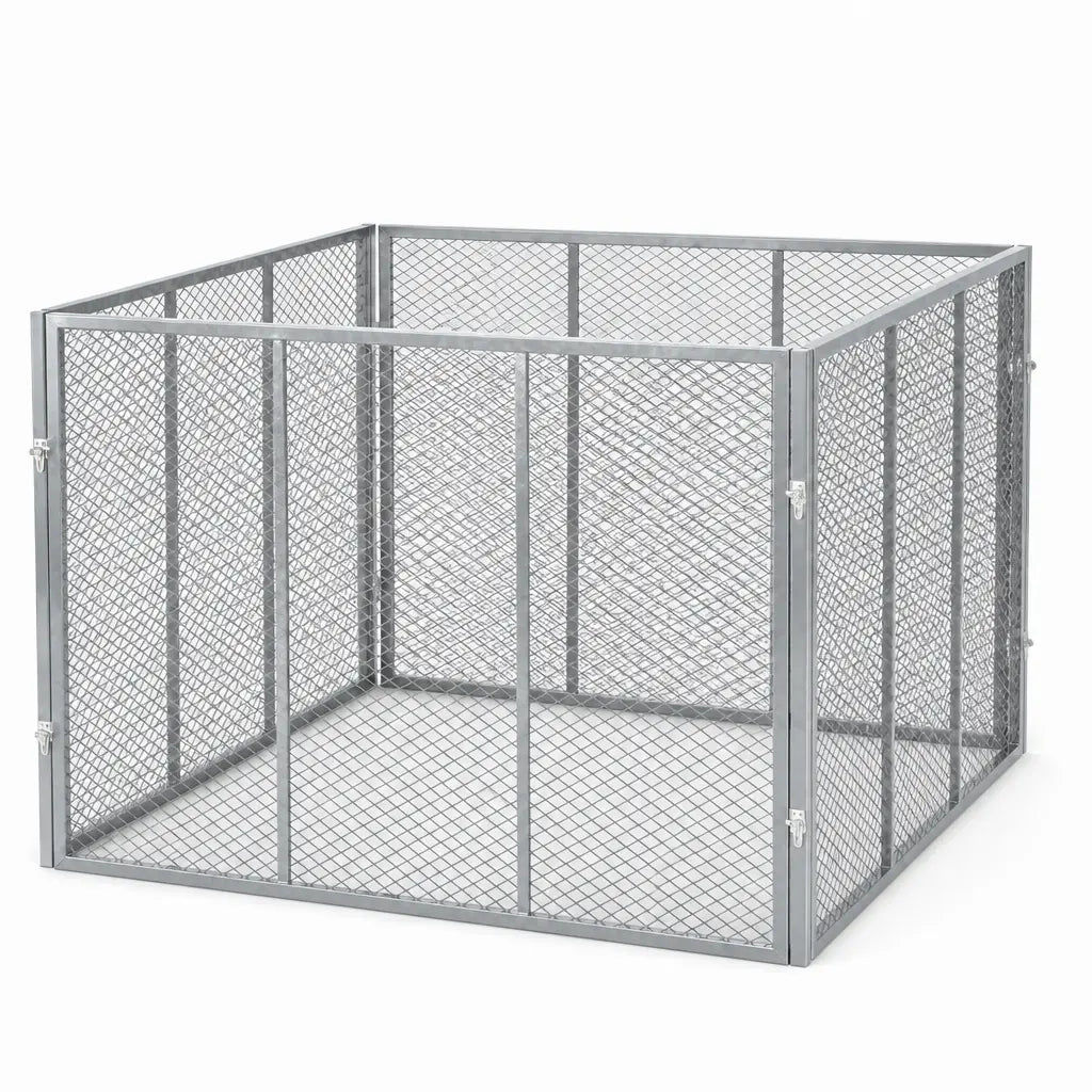 Garten Komposter Metall 750 Liter Silber
