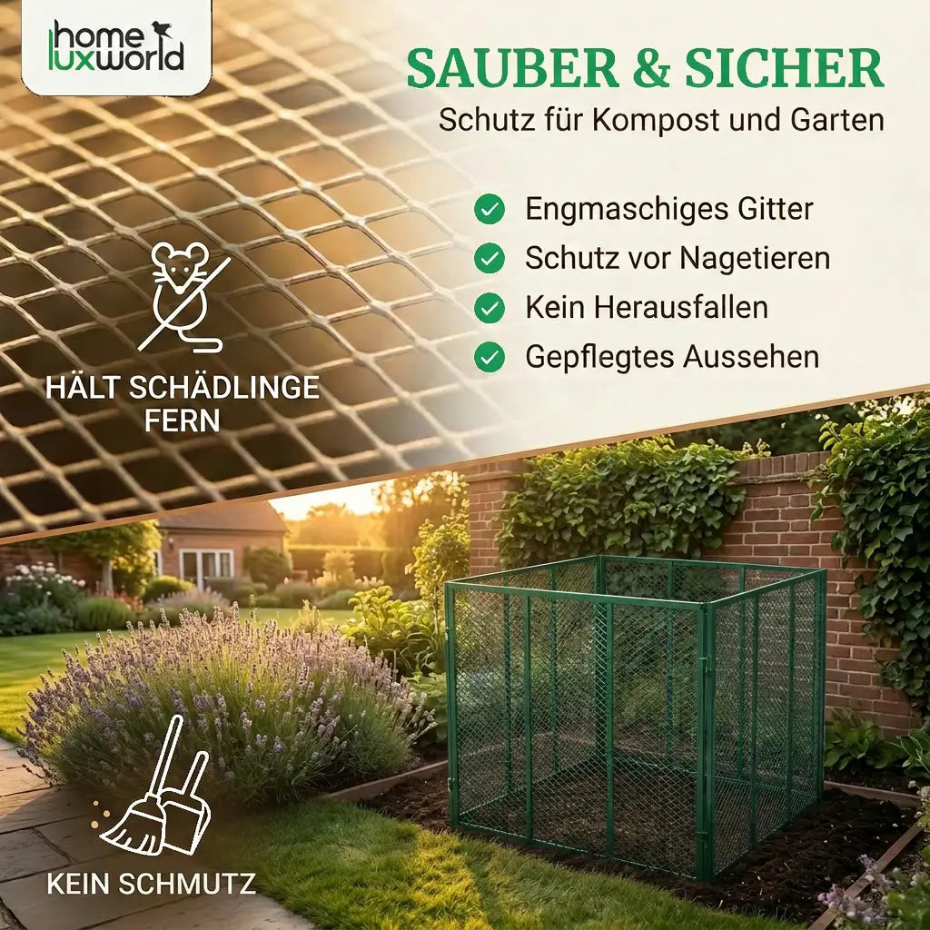 Garten Komposter Metall 750 Liter Grün