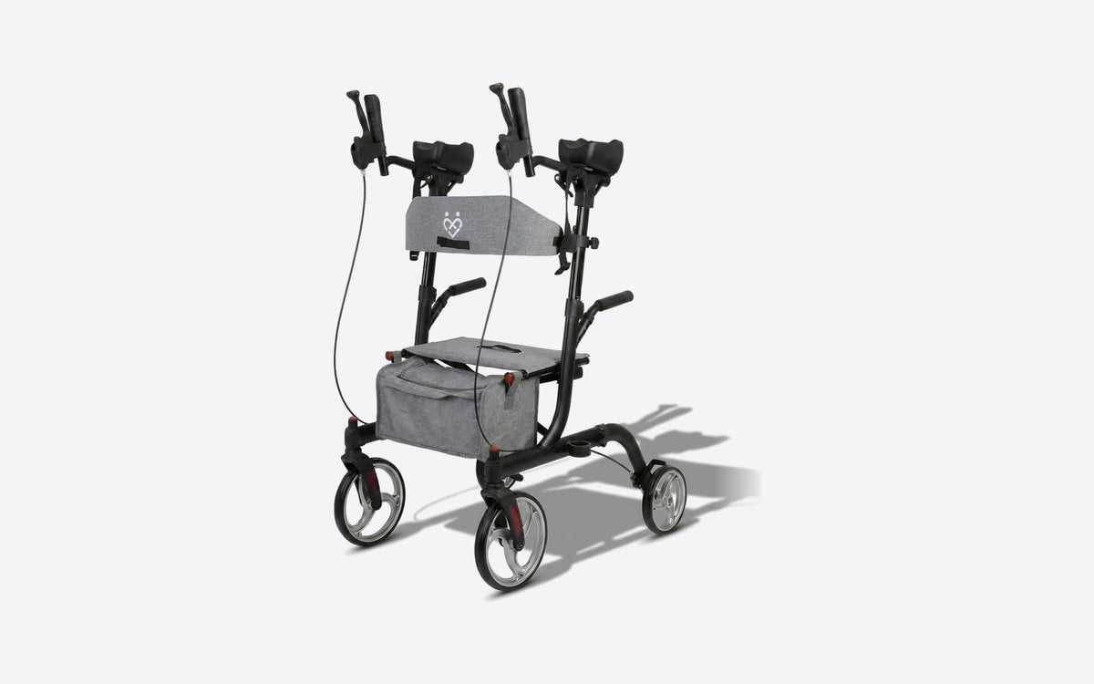 Rollator richtig einstellen: Griffhöhe, Bremsen, Sitz