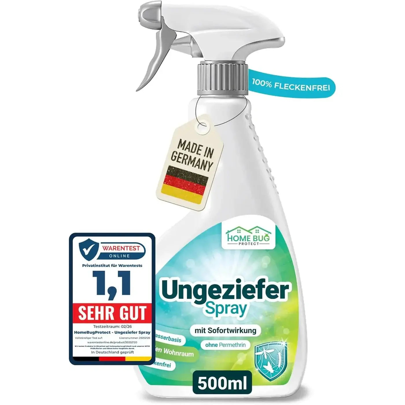 Ungeziefer Spray gegen Insekten im Haushalt - 500ml Sprühflasche